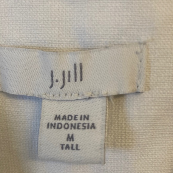 J. Jill White Double-Breasted Linen Blend Blazer - Picture 2 of 8